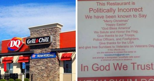 Wisconsin DQ Puts Up ‘Politically Incorrect’ Sign, Owner Doesn’t Back Down