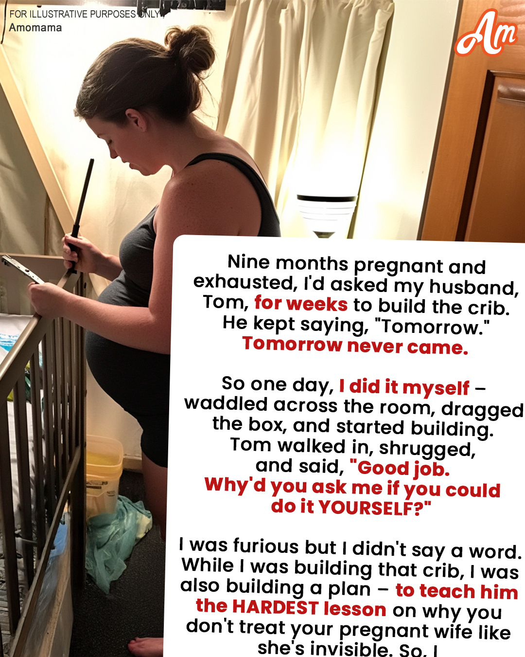 My Husband Refused to Assemble Our Baby’s Crib — So I Did It Myself While 9 Months Pregnant, but the Lesson I Taught Him Was Harsh