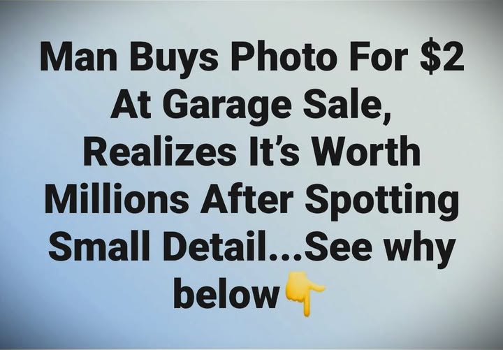 Man pays $2 for a picture at a garage sale and discovers it is worth millions upon seeing a small detail.